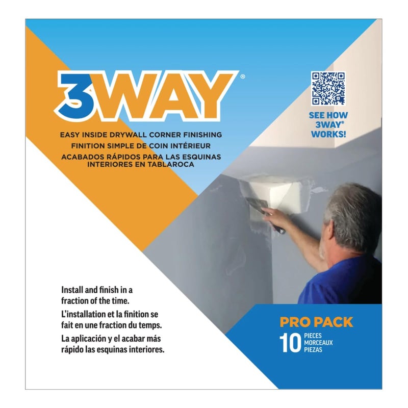 3Way Inside Drywall Corner (10 Pack) - Image 1